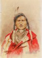 インディアンのチャールズ・マリオン・ラッセルの肖像画 アメリカ・インディアン